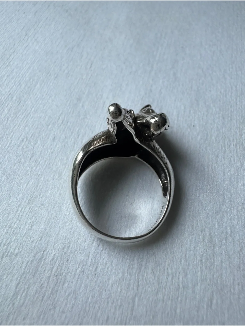 Sterling Silver 925 Horse and Mare Band Ring Size 5.5 Signed Solid 8 Grams
